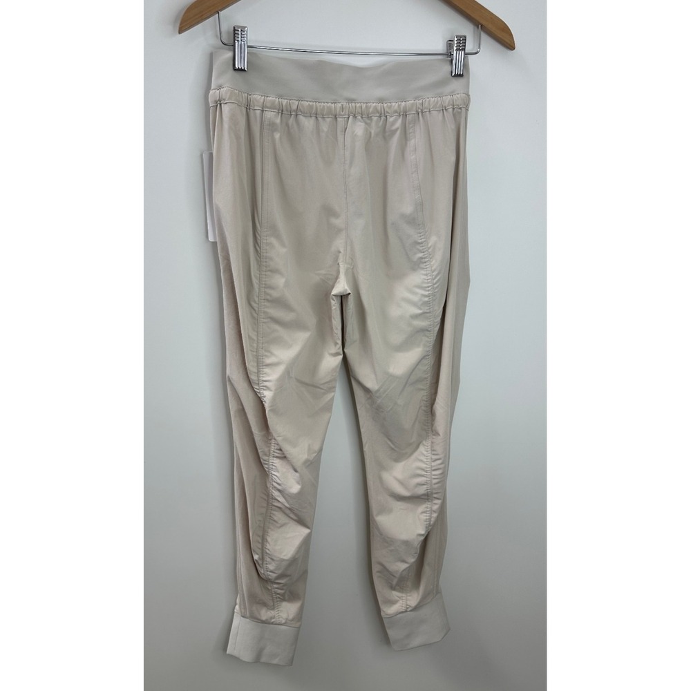 NWT Athleta Attitude II Pants Ruched Mid Rise Jogger Womens Size 4 / P Beige Tan - Picture 7 of 13